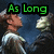 Animated pixel art of two figures with text overlays changing across frames.