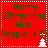Red background with green text reading "Merry Christmas Hot People «33" and white pixelated Christmas tree icons in four quadrants.