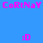 Pixelated pink text "CoRtNaY" appears at top and bottom of a blue and cyan gradient background with a pink ":D" smiley face in the center.