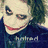 A pixelated image of a character with white face paint, dark eye makeup, and red lips in three showing slight head movement