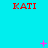 Red 'KATI' text on cyan background with scattered pink star-like particles; animation shows particles appearing and fading in different positions across frames.