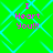 Bright green background with cyan diamond lattice pattern, four identical pink text blocks reading "I Heart You!!!" arranged in a