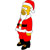 Pixelated character in red Santa outfit with white trim, black boots, and red hat, standing against white background.