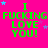 Bright pink background with green text reading "I FUCKING LOVE YOU!" and scattered blue and purple stars.