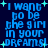 Blue pixelated text on dark blue background with light blue stars, repeating 'I want to be the girl in your dreams!' four times.
