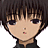 Pixelated anime-style character head next to stylized text on a black background with white border.
