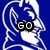 Blue background with white cartoon character head profiles; black text blocks spell 'GO TO HELL CAROLINA' across the