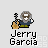 Pixelated Jerry Garcia icon with guitar and Grateful Dead skull, text 'Jerry Garcia' below, varying color patterns in the skull design.