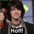 A four- shows a person with dark curly hair in different poses and text overlays, including "Hoh!" and "Rea y hoh!"