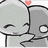 Two gray cartoon figures embrace with closed eyes and pink hearts above their heads, text overlays change across frames.