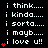 Pixelated text with repeated phrases and red heart symbols on black background, showing animation changes in heart placement across observations