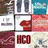 A collage of pixelated images including a red heart, green text reading SEXY, and various abstract shapes in blue, pink, yellow, and brown tones.