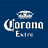 Pixelated blue background with white text 'Corona Extra' and a crown symbol above the text.