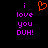 Pixelated text and heart symbol on black background with purple and orange elements.