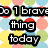 Colorful polka-dot background with black text reading 'Do 1 brave thing today then run like crazy' and a weightlifter lifting barbell on light blue backdrop.