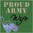 Green background with pixelated text 'PREMID ARMY' and a stylized signature, featuring two light blue heart shapes at the bottom left.