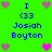 Green background with blue text and heart symbols; two identical vertical sections display "I <33 Josiah Boyton" surrounded by pink and purple hearts, one section shows animated heart changes.
