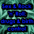Blue pixelated text on a greenish background reads 'Sex & Rock 'n' Roll; drugs & birth control AND LETS GET HIGH Life's a Bitch 'til we die, so fuck the world'.
