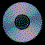 A circular icon with a central dark core and light blue gradient outer ring rotates through multiple angles against black background.