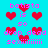 Pixelated cyan background with red heart shapes and pink text reading "batista is so drop dead sexiiiiiii" repeated across the image.