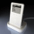 A pixelated image showing a white iPod-like device on the left and bold black text "Oh Baby" on the right against a dark background.