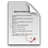 Static pixelated document icon with folded corner, gray border, and red checkmark-like symbol at bottom right.