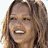 A 48x48 pixel animated contact sheet showing three sampled frames of a woman with light brown hair in different expressions and backgrounds, arranged in a 2x2 grid with one empty cell.