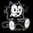 A 4-frame contact sheet of a pixelated cartoon character with glowing eyes and white shoes against black background, paired with text "WHERE IS MY BAG OF TRICKS?" on light pink backgrounds.