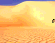Animated contact sheet showing a cartoon camel and rider traversing a desert landscape across multiple frames with visible motion changes.