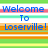 Blue pixelated text reads "Welcome To Population Loserville!" over horizontal stripes, with "You." appearing below on a white stripe.