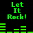 Green pixelated text and audio visualizer bars on black background, with text repeating in two and bars shifting between frames