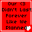 Red square icon with black text reading 'Our <3 Didn't Last Forever Like We Planned' and a white pixelated heart that changes position across frames.