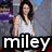 Four- with celebrity images and text labels: 'miley' top-left, 'cyrus' top-right, 'rox' bottom-left on a checkered background, '!!!!' bottom-right
