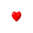 Ten red heart shapes of varying sizes arranged in a on a gray background, with no visible animation changes