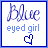 Animated icon with 'Blue eyed girl' text and a heart symbol, showing sequential changes in the heart's appearance across frames.