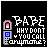 Pixelated black background with gray phone icon and text 'BABE WHY DONT YOU CALL anyone?' in varying colors across nine