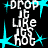 Animated contact sheet showing three sequential frames of a text-based buddy icon with repeating phrases and cyan starbursts on black background.