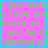 A static image with a bright blue border and pink background displaying green pixelated text arranged in four identical quadrants.
