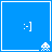 Blue square icon with white border containing pixelated emoticon and four distinct alien sprites in bottom-right corner.