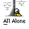 A 5-frame animated contact sheet showing a pixelated character in various speech bubble states against a gray background with faint grid lines.