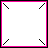 A 4x4 grid of pixelated text-based buddy icons with pink borders, each frame displaying variations of romantic and happy phrases in black and occasional pink text on white backgrounds.