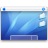 Pixelated blue and white abstract design with curved light streaks and rectangular shapes on a gradient background.