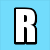 Four large white block letters R, Y, A, N with black outlines arranged in a on light blue background