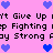 Pixelated pink background with repeated black text and blue/purple heart icons arranged in a pattern