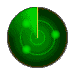 Green circular radar-like icon with concentric rings, four glowing dots, and a rotating yellow pointer