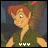 Animated cartoon character with red hair and green outfit, showing facial expression changes