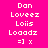 A static image with bright pink background displaying repeated text and symbols in white pixelated font across four