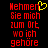 Red pixelated German text on black background with yellow heart symbol above first line, two identical side-by-side versions of the same image.