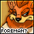 pixelated fox-like character expressions with text labels, showing variations in facial features, clothing, and props
