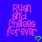 Pixelated pink text on blue background with green heart symbol, two identical frames side-by-side showing static image.